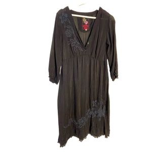 Johnny Was Maxi Embroidered Dress Sz Small